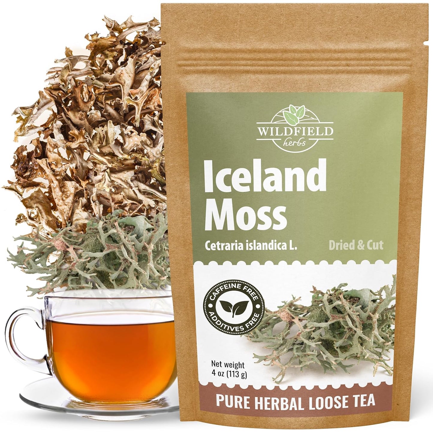 4 oz. Icelandic Moss Iceland Moss Herbal Tea (Cetraria Islandica) - 113g Herb Tea Liquen De Islandia